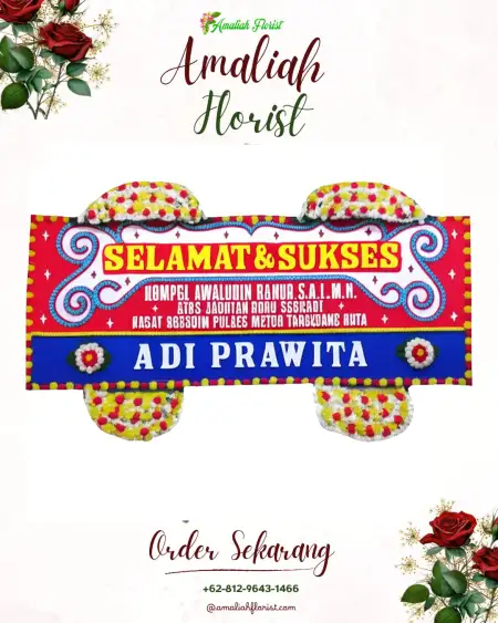 Papan Bunga Ucapan Selamat Berbak